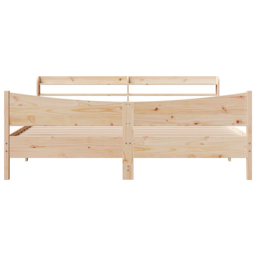 Cadre de lit avec tête de lit 200x200 cm Bois de pin massif - XIOS