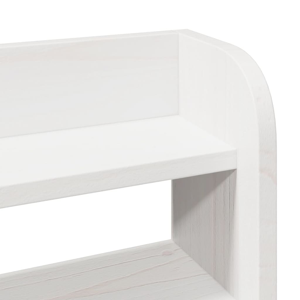 Cadre de lit avec tête de lit blanc 160x200 cm bois pin massif - XIOS
