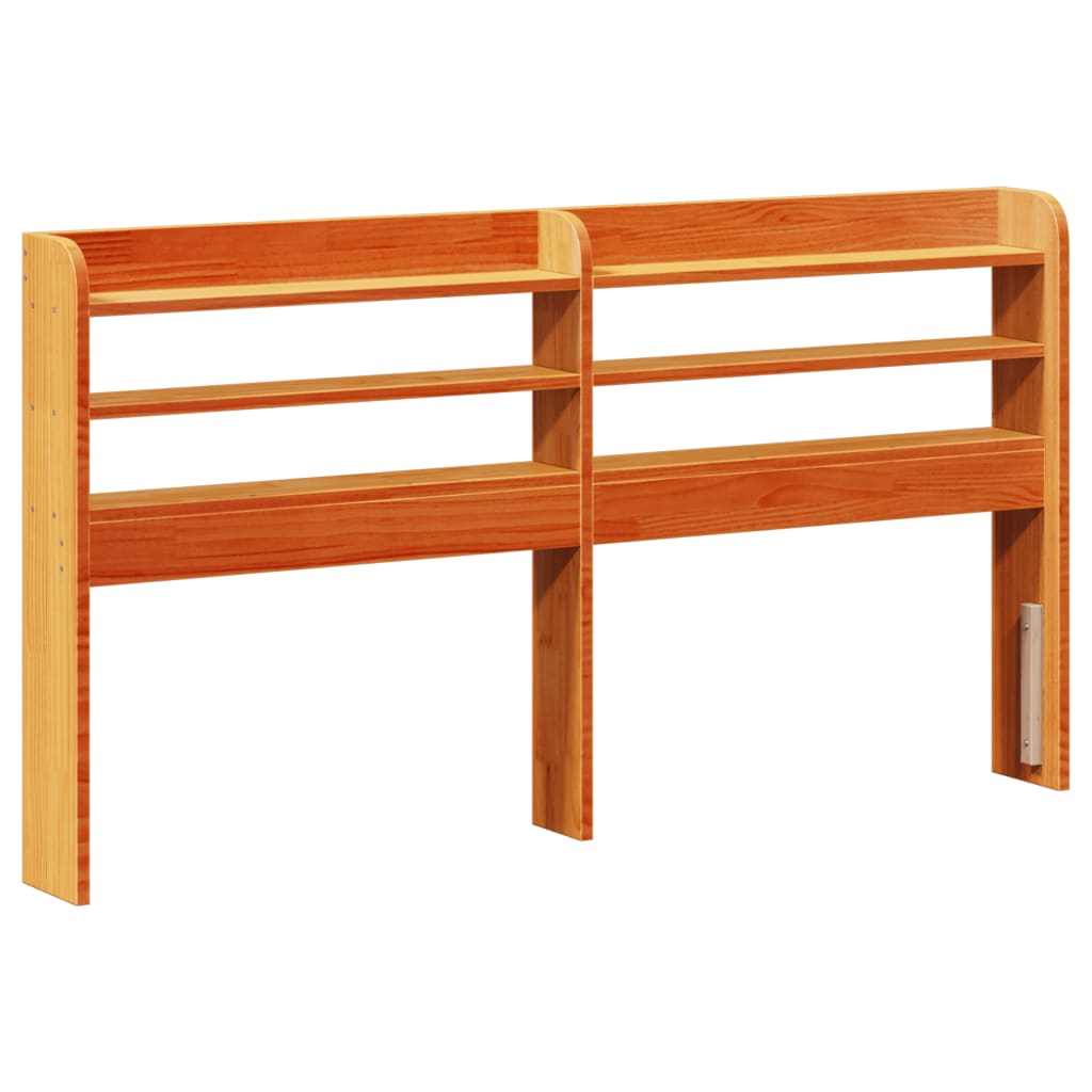 Cadre de lit avec tête de lit cire marron 140x190cm bois de pin - XIOS
