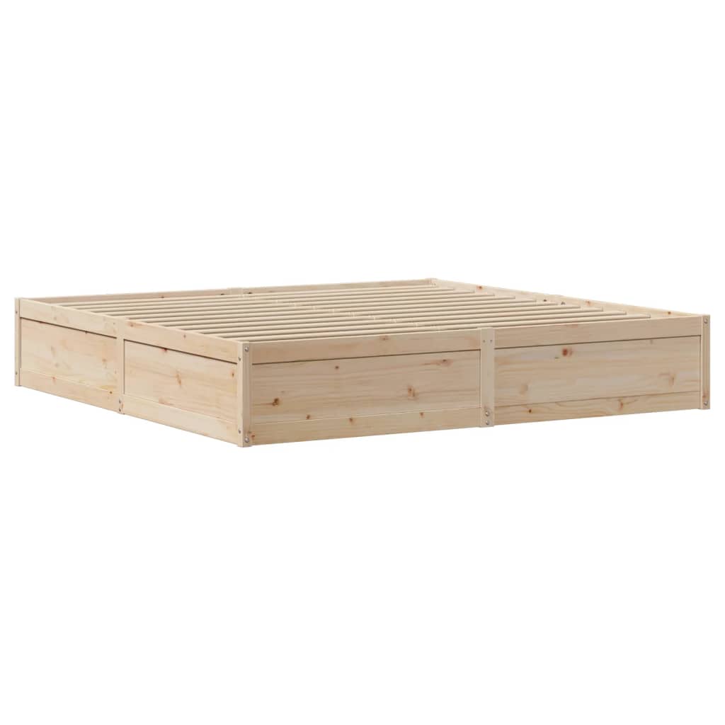 Cadre de lit avec tête de lit 200x200 cm Bois de pin massif - XIOS