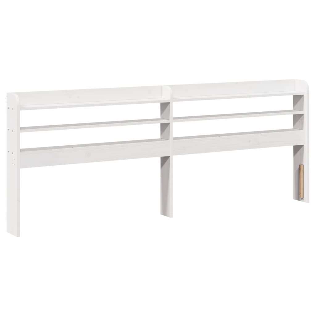 Cadre de lit et tête de lit blanc 180x200 cm bois de pin massif - XIOS