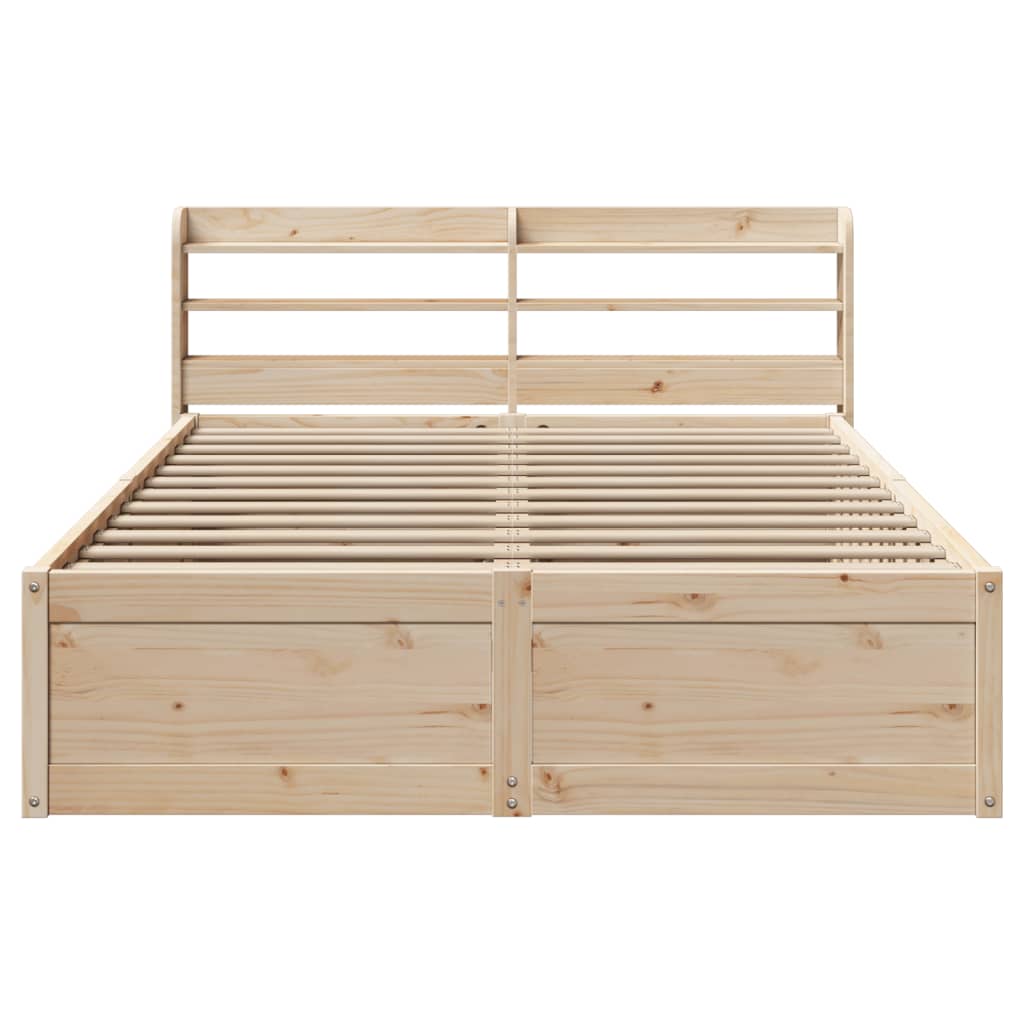 Cadre de lit avec tête de lit 160x200 cm bois de pin massif - XIOS
