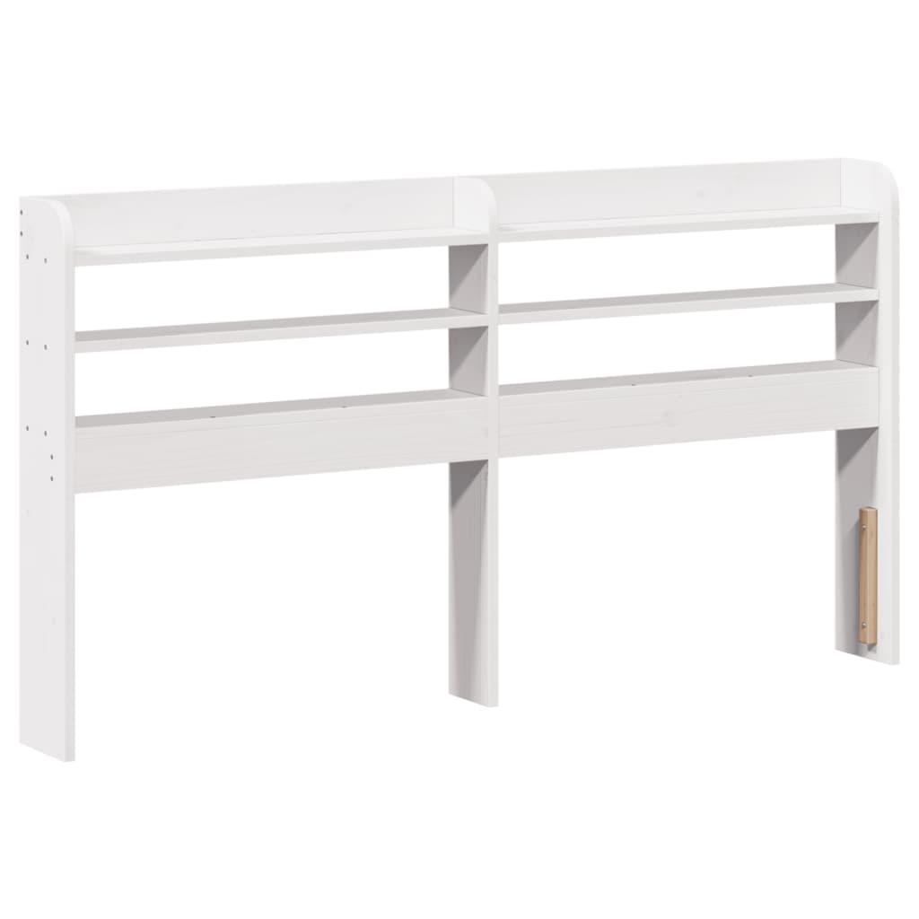 Cadre de lit avec tête de lit blanc 160x200 cm bois pin massif - XIOS