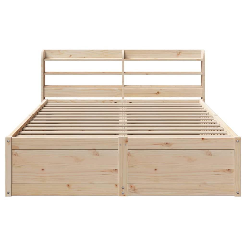 Cadre de lit avec tête de lit 140x200 cm bois de pin massif - XIOS