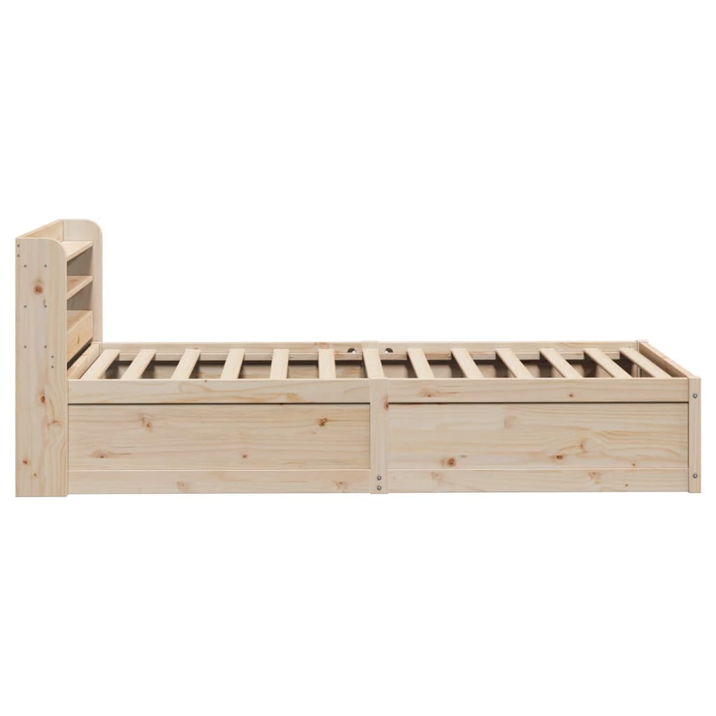 Cadre de lit avec tête de lit 75x190 cm bois de pin massif - XIOS