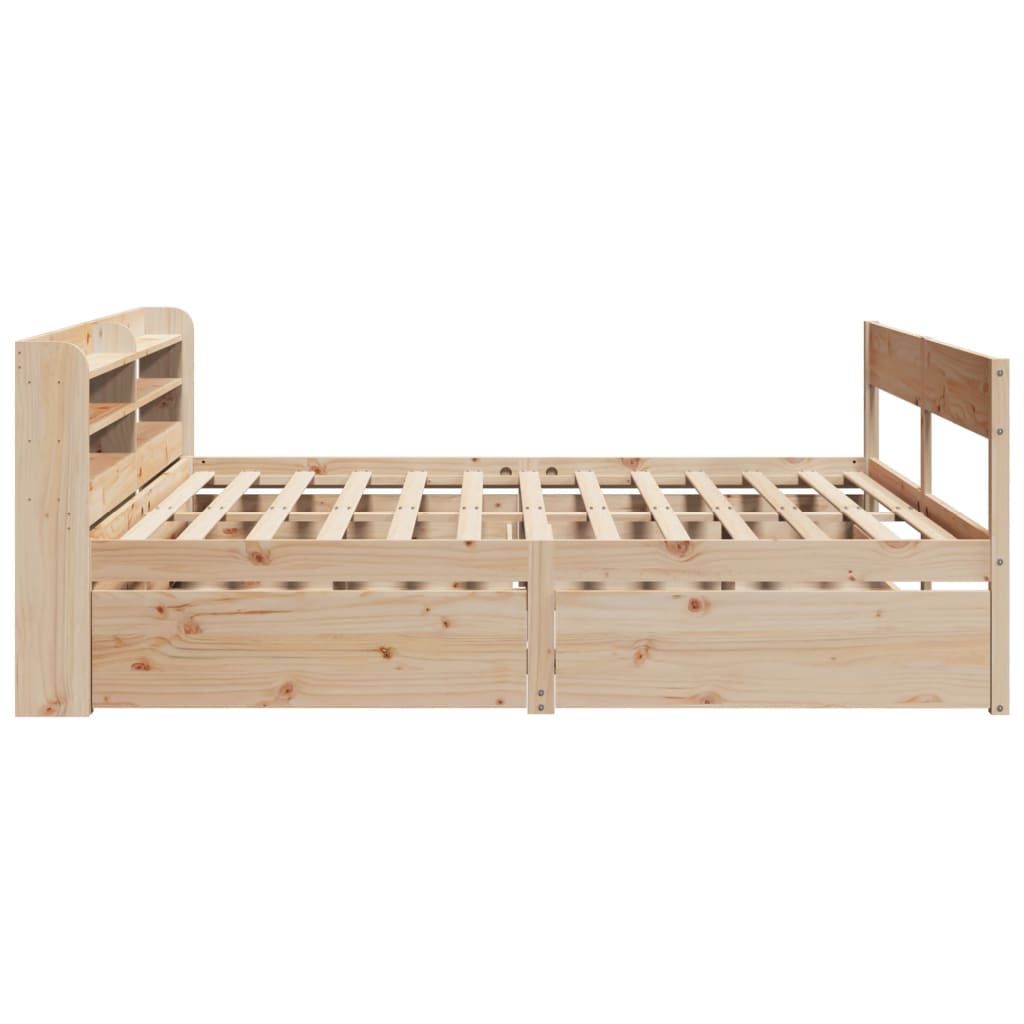 Cadre de lit sans matelas 200x200 cm bois massif de pin - XIOS