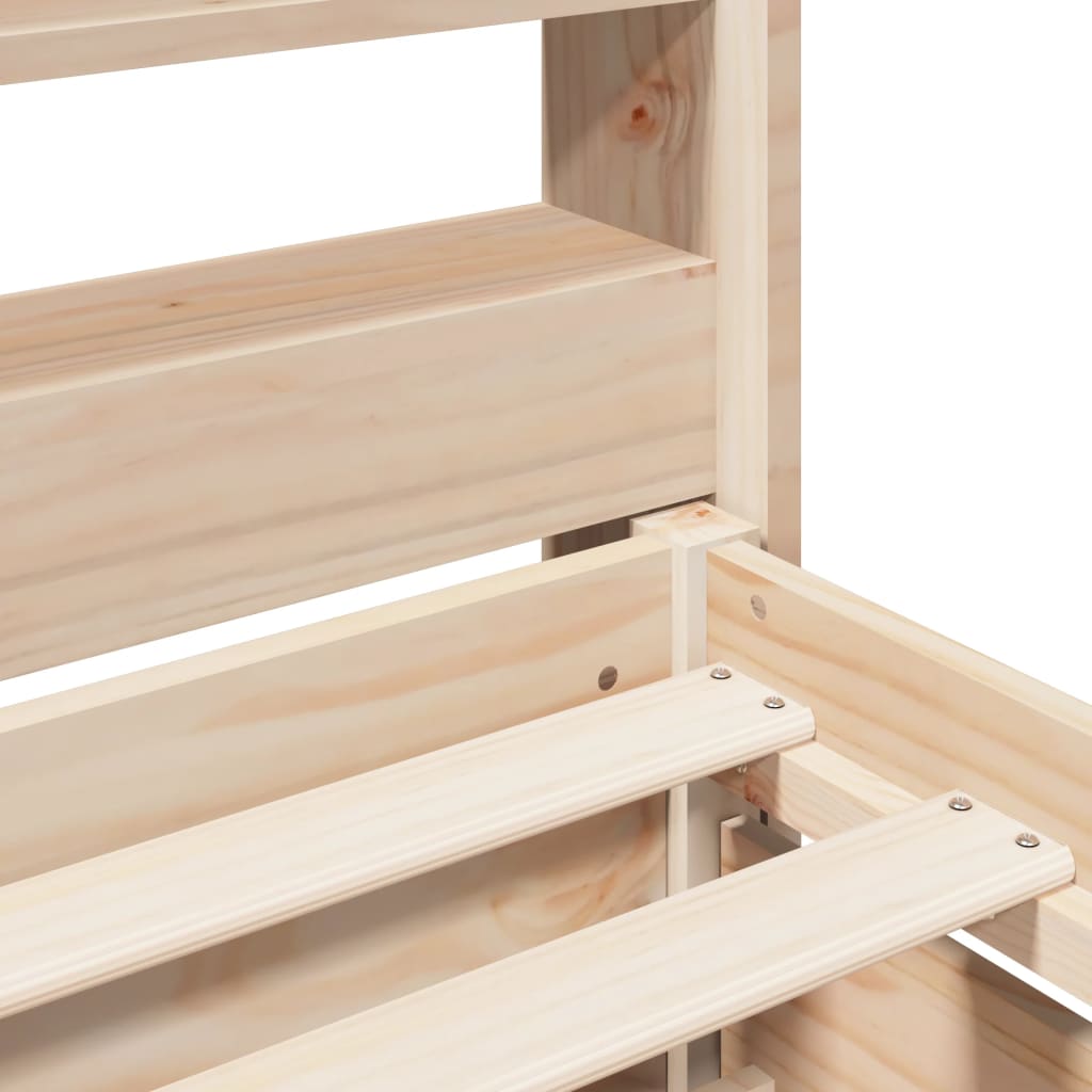 Cadre de lit sans matelas 140x200 cm bois massif de pin - XIOS
