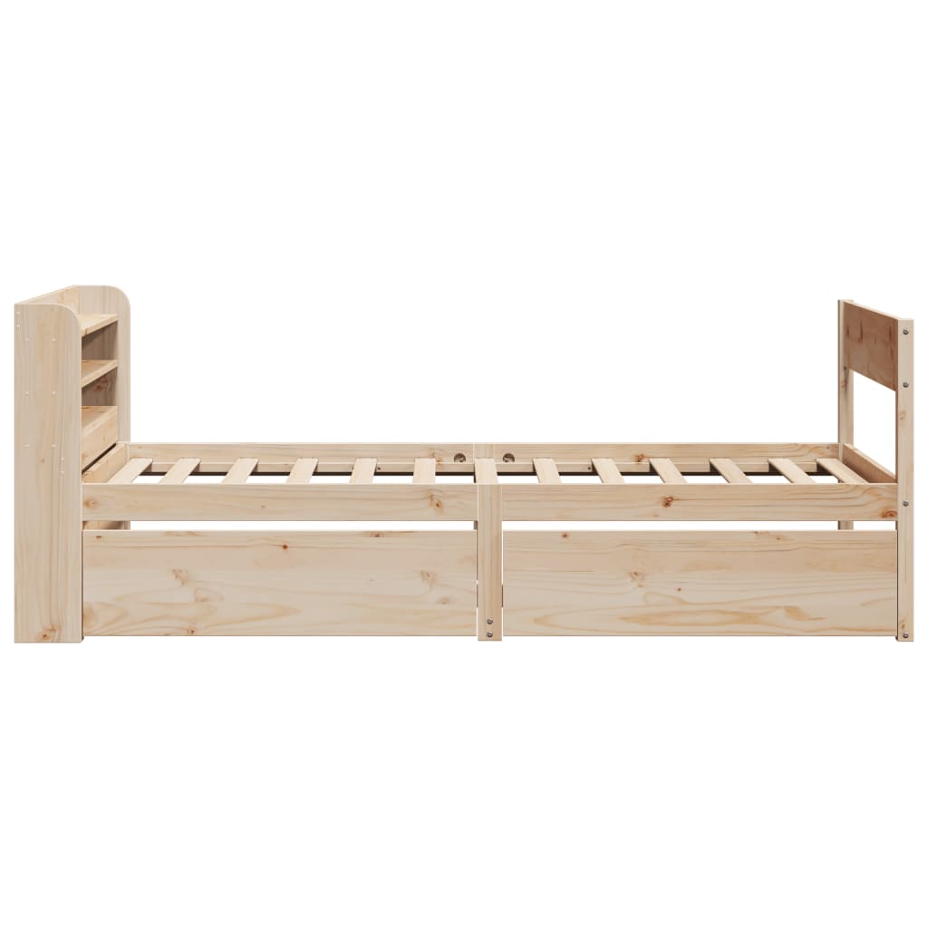 Cadre de lit sans matelas 90x200 cm bois de pin massif - XIOS