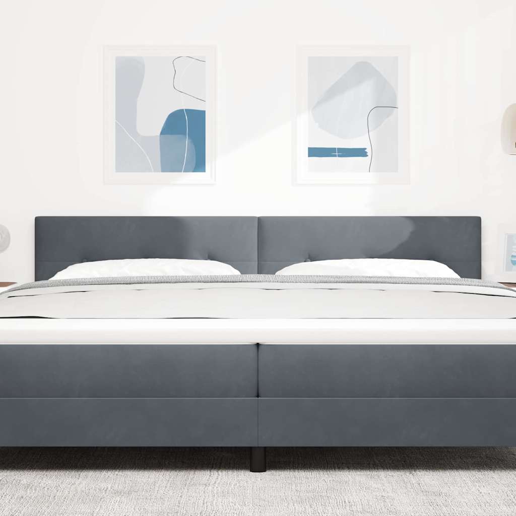 Tête de lit LED avec des lumières à LED Gris 200 cm Polyester - XIOS