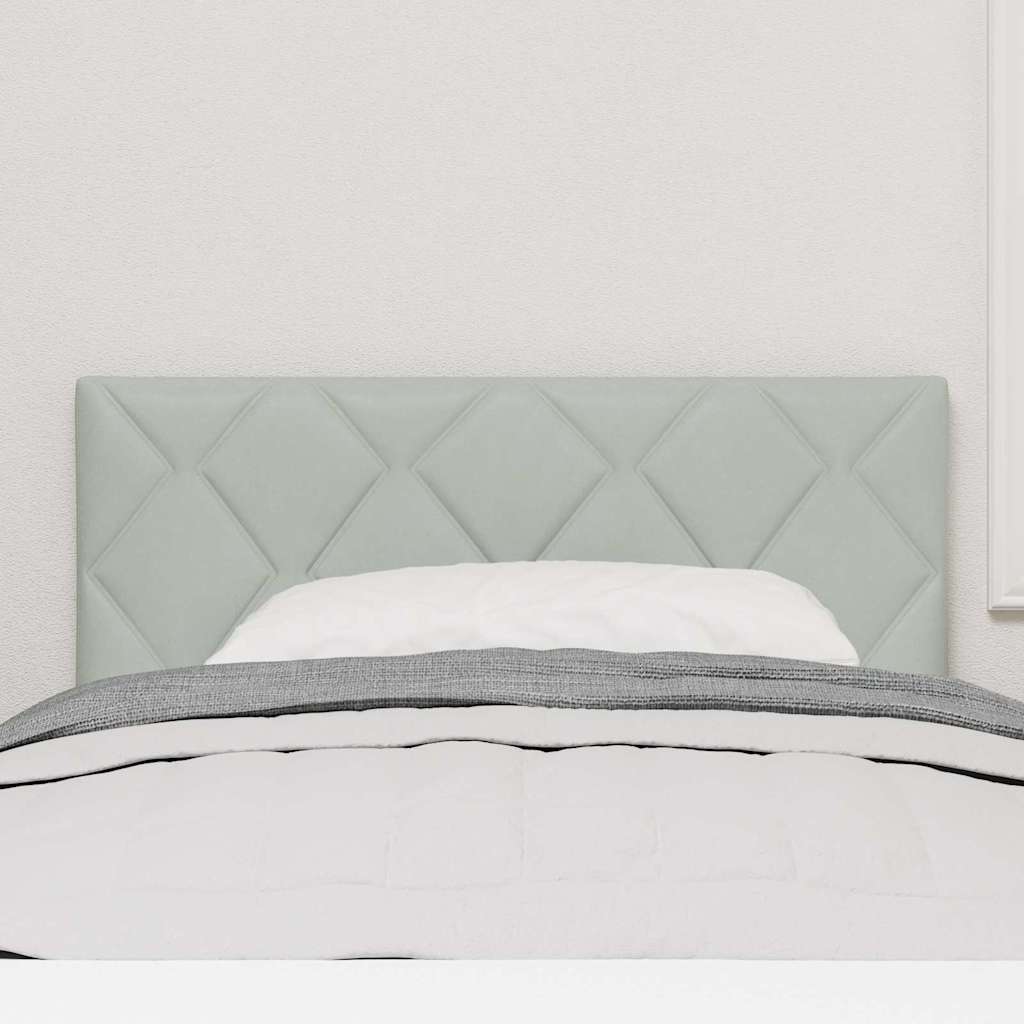 Tête de Lit LED Géométrique Gris clair 90 cm Velours - XIOS