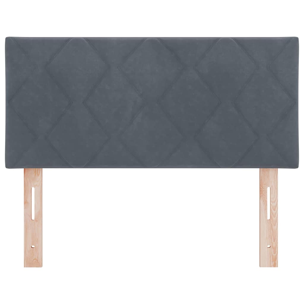Tête de Lit LED Géométrique Gris foncé 90 cm Velours - XIOS