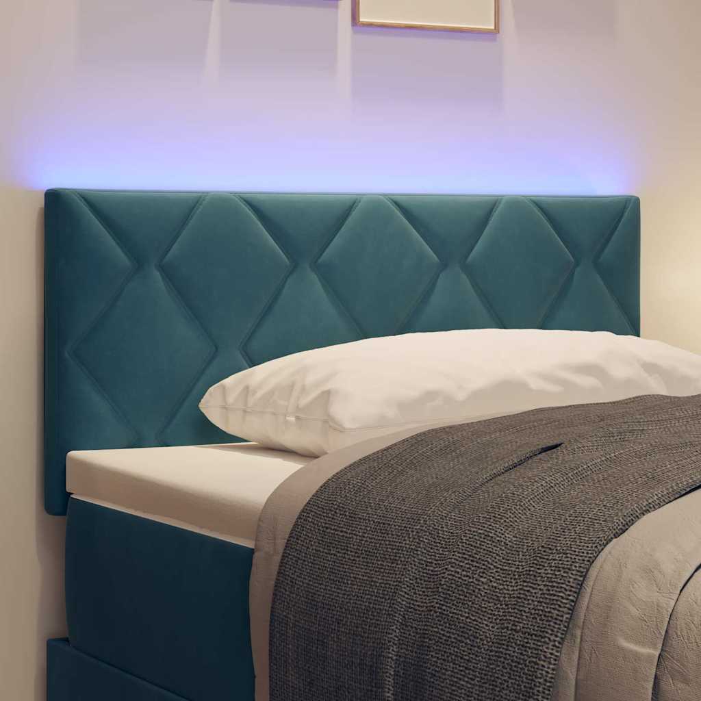 Tête de lit LED Bleu foncé 90 cm Velours - XIOS