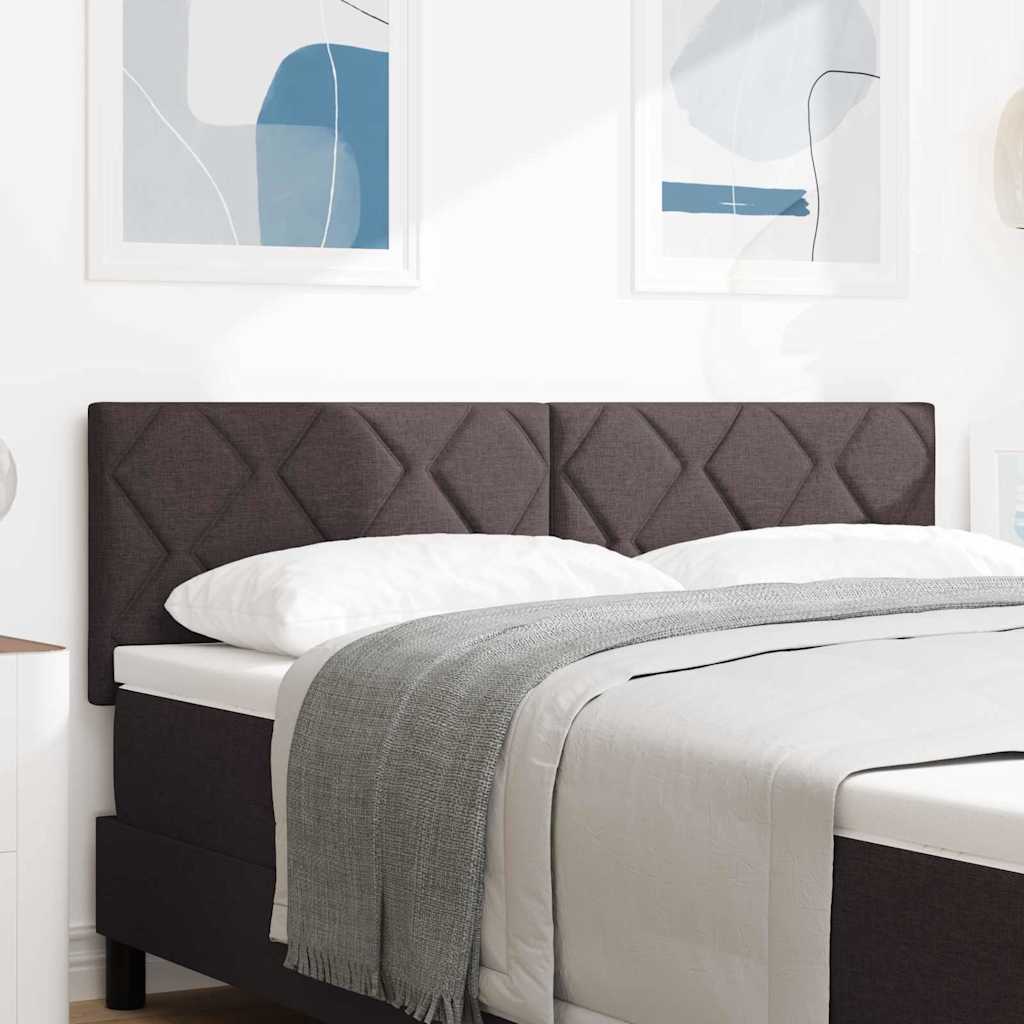Tête de lit avec des lumières à LED Marron 144 cm tissu - XIOS