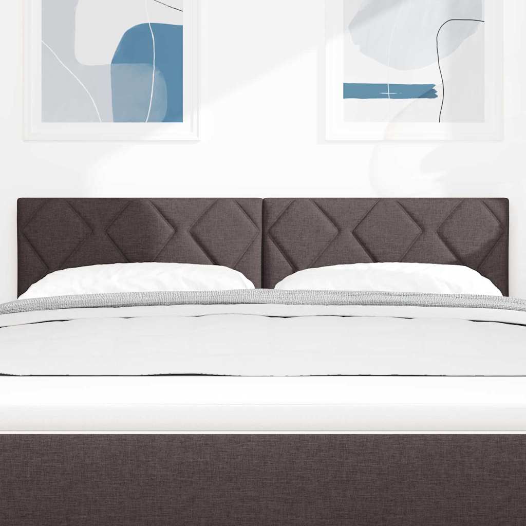 Tête de lit avec des lumières à LED Marron 144 cm tissu - XIOS