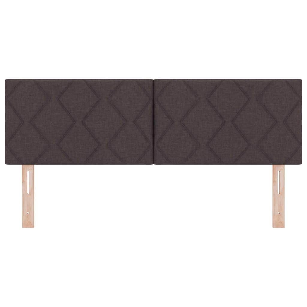 Tête de lit avec des lumières à LED Marron 144 cm tissu - XIOS