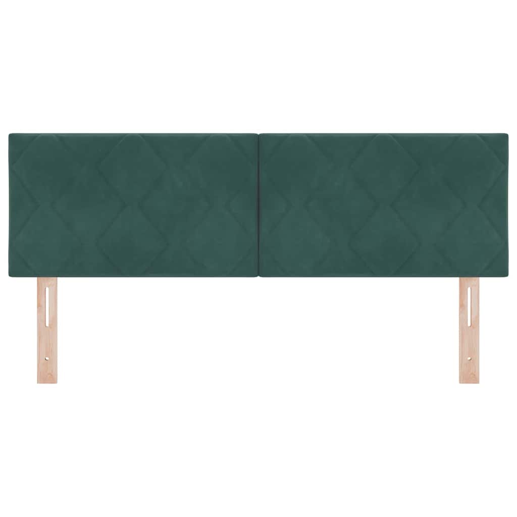 Tête de lit LED Vert foncé 160 cm Cuir synthétique