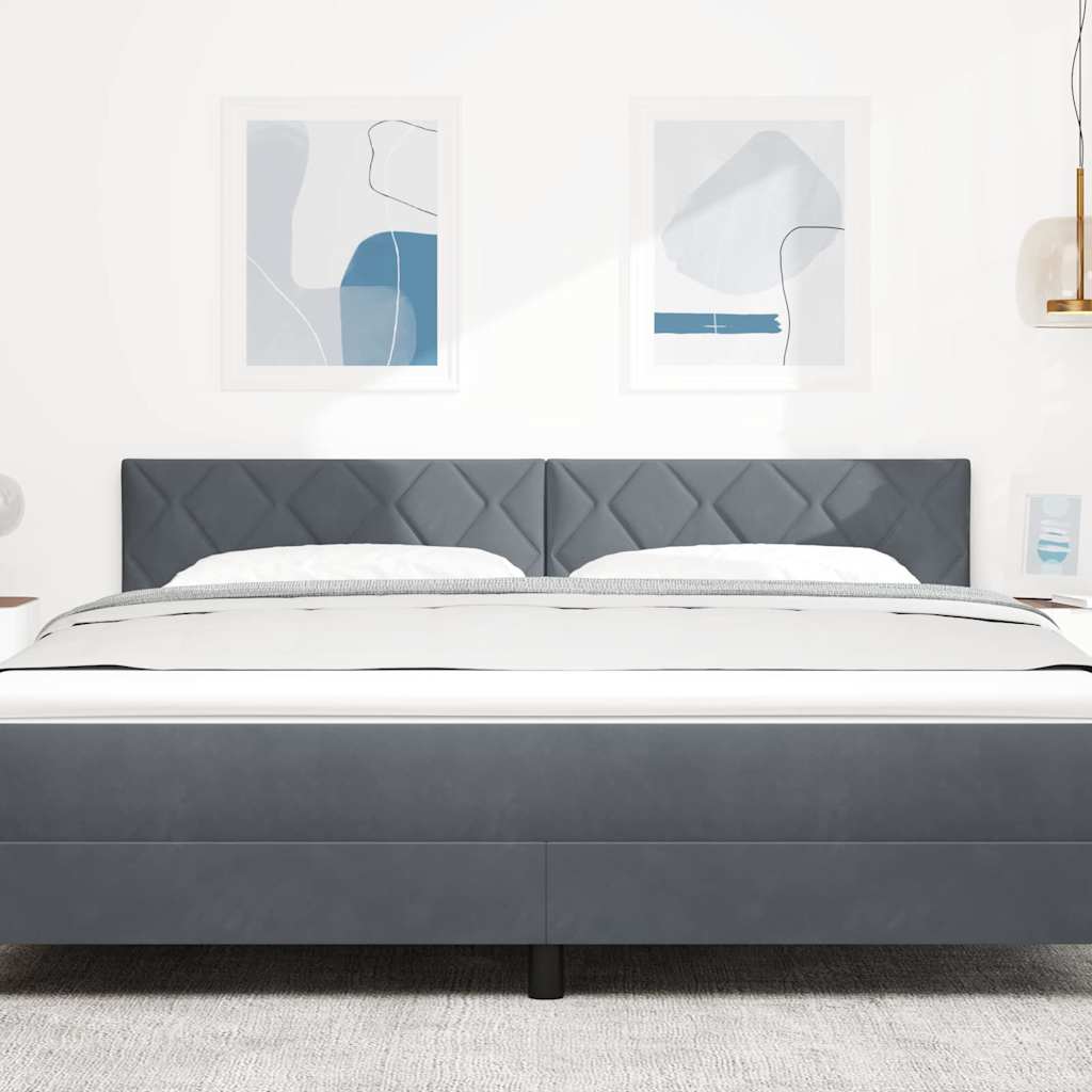 Tête de lit LED Gris foncé 180 cm Cuir synthétique