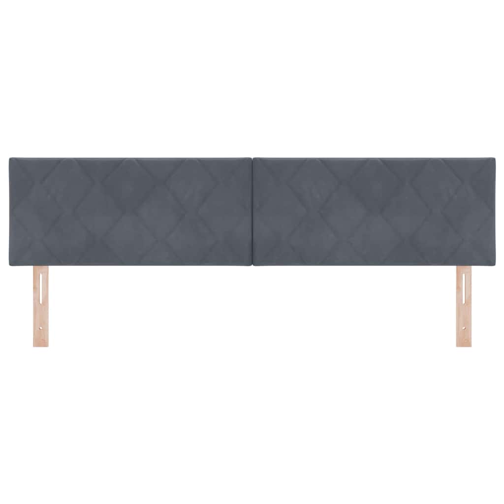 Tête de lit LED Gris foncé 180 cm Cuir synthétique