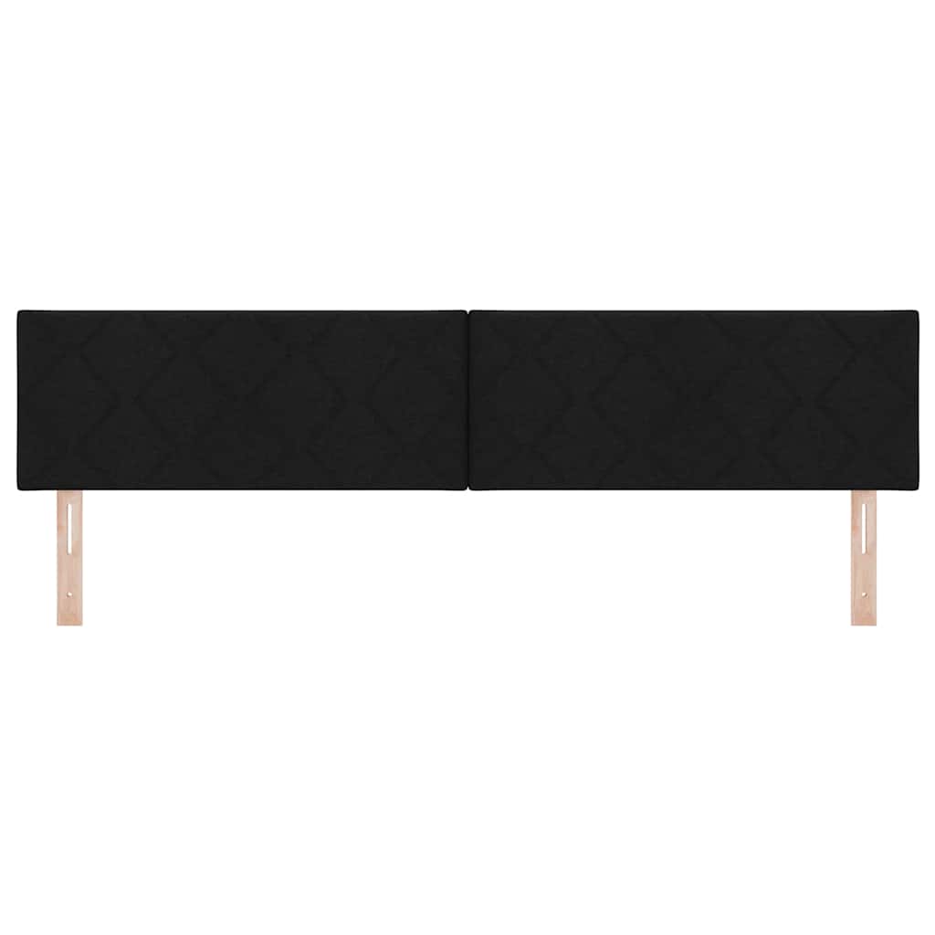 Tête de lit Noir 200 cm tissu