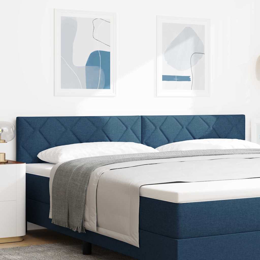 Tête de lit avec des lumières à LED Réglable Bleu 200 cm tissu - XIOS