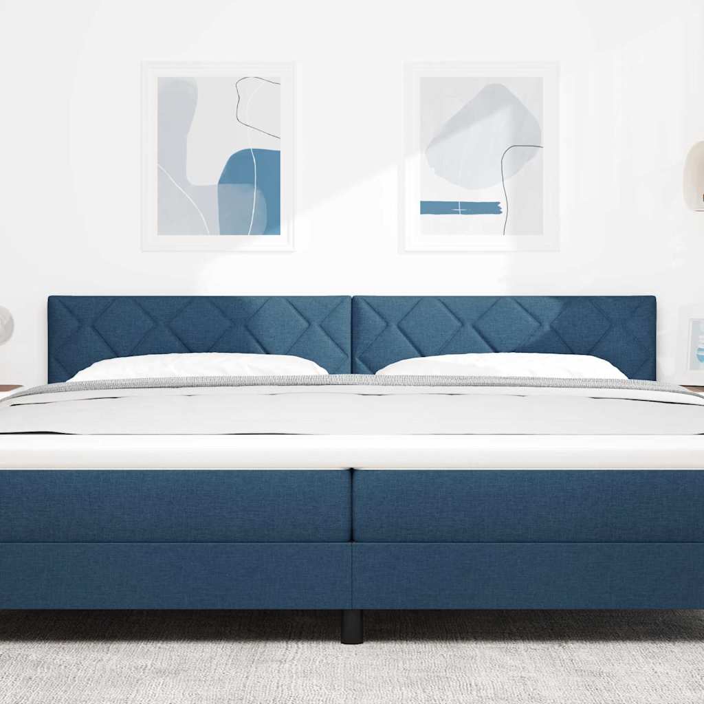 Tête de lit avec des lumières à LED Réglable Bleu 200 cm tissu - XIOS