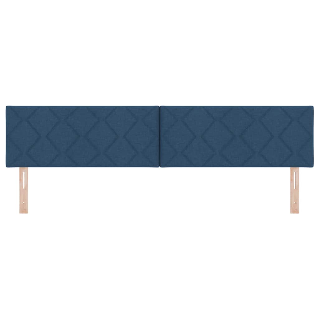 Tête de lit avec des lumières à LED Réglable Bleu 200 cm tissu - XIOS