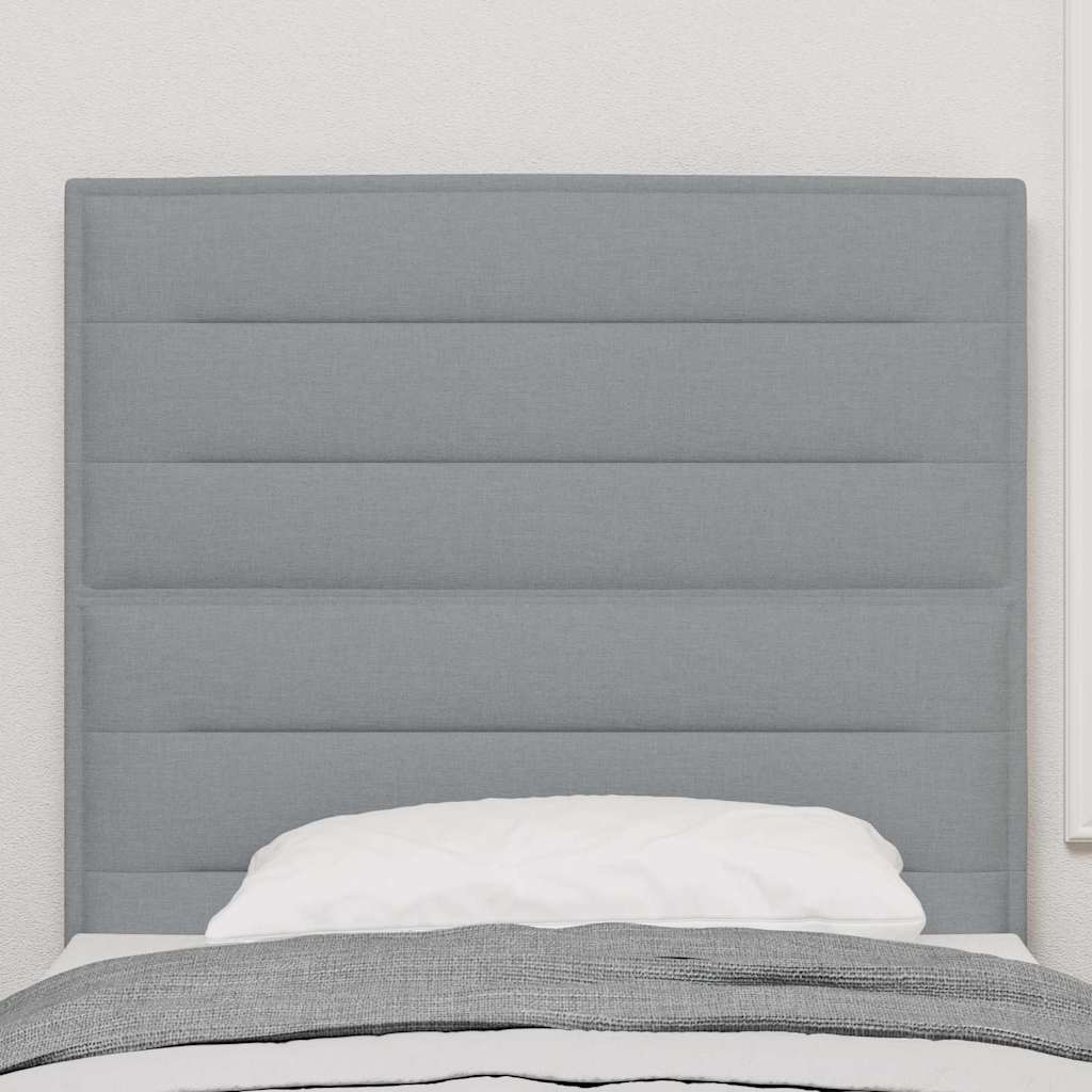 Tête de lit LED avec tête de lit Gris clair 80 cm Polyester