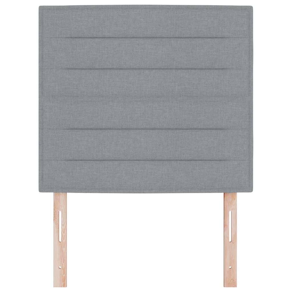 Tête de lit LED avec tête de lit Gris clair 80 cm Polyester