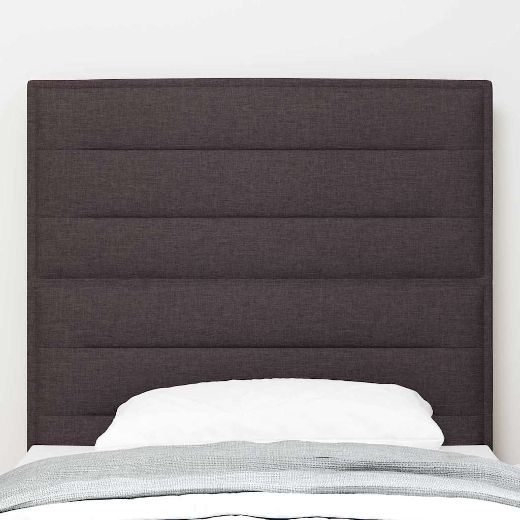 Tête de lit LED avec tête de lit Marron foncé 90 cm Polyester