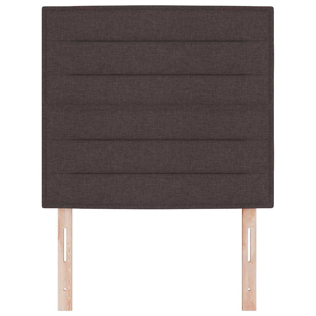 Tête de lit LED avec tête de lit Marron foncé 100 cm Polyester - XIOS