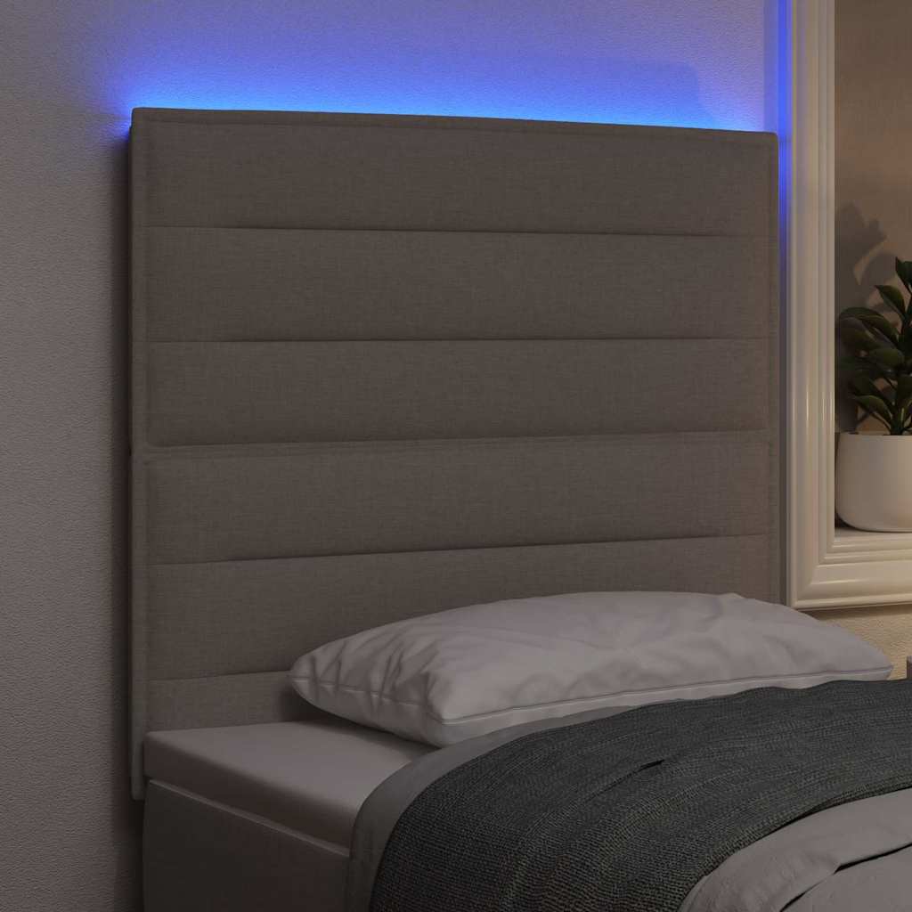 Tête de lit LED avec des lumières à LED Taupe 100 cm Polyester - XIOS
