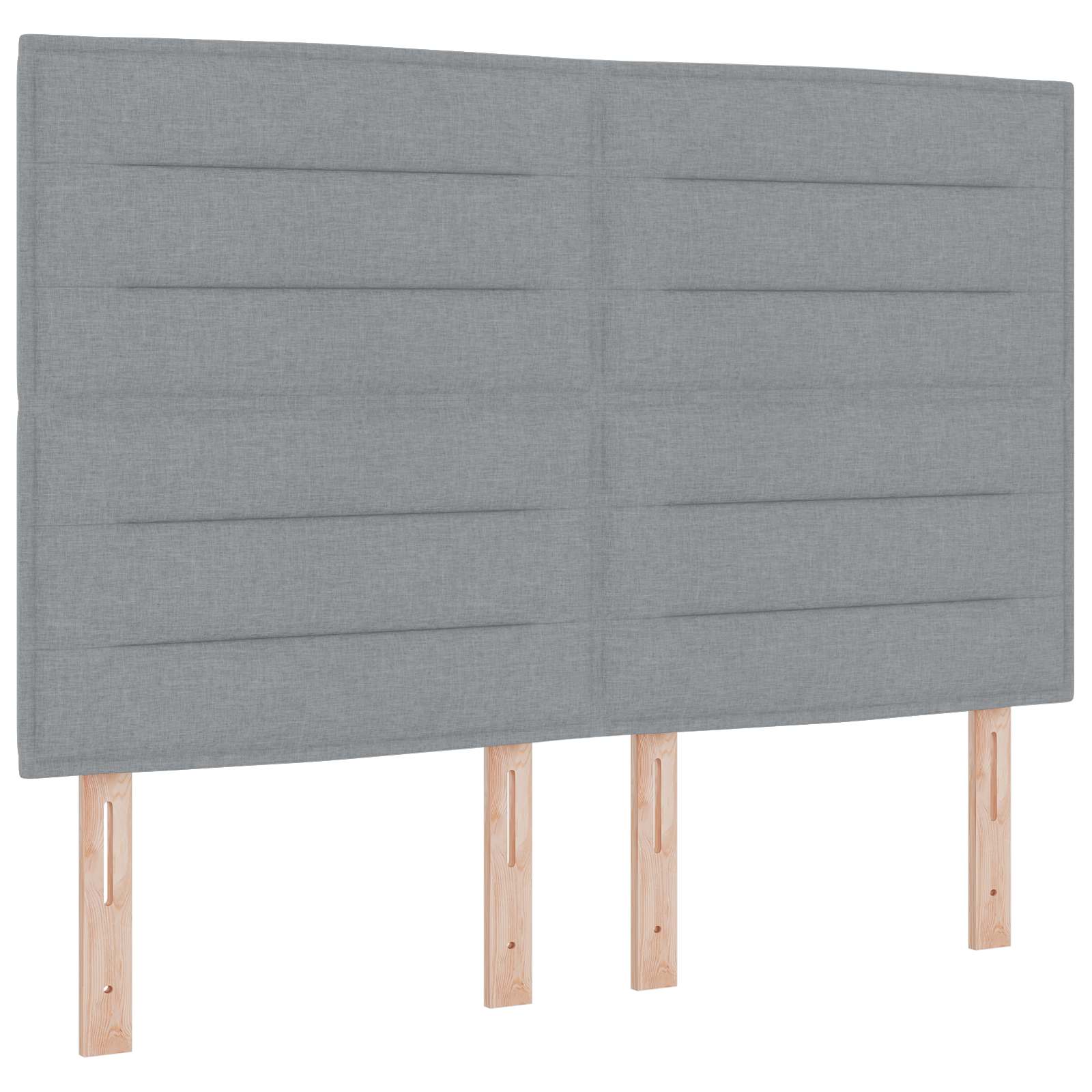 Tête de lit LED avec tête de lit Gris clair 144 cm Polyester