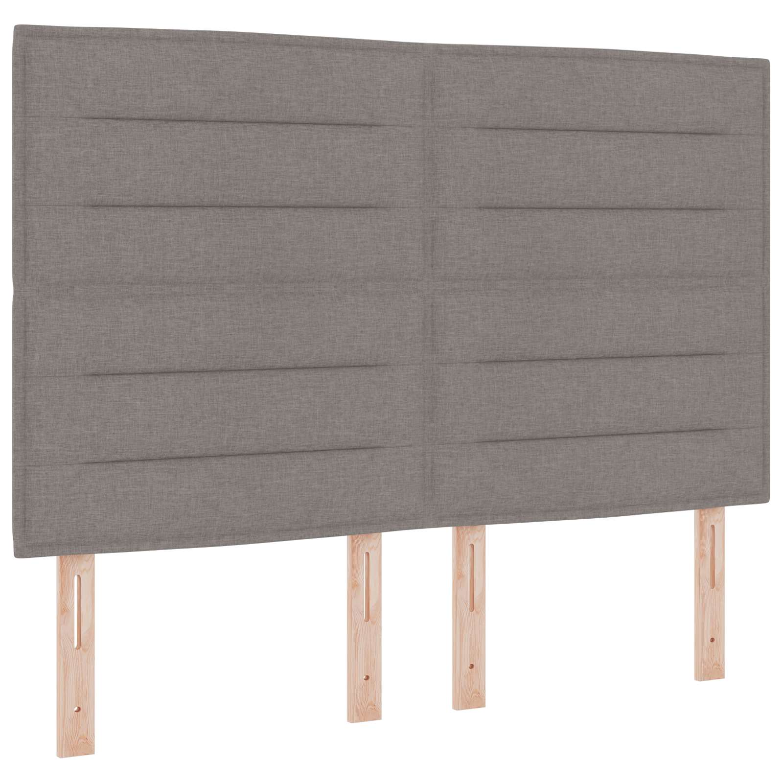 Tête de lit LED avec des lumières à LED Taupe 144 cm Polyester