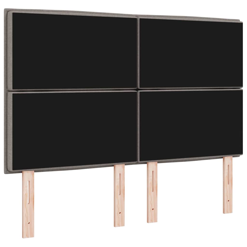 Tête de lit LED avec des lumières à LED Taupe 144 cm Polyester