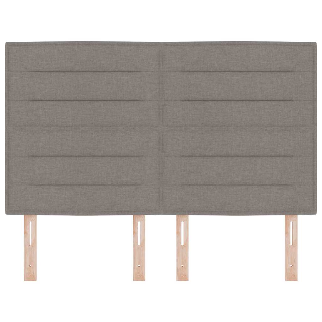 Tête de lit LED avec des lumières à LED Taupe 144 cm Polyester