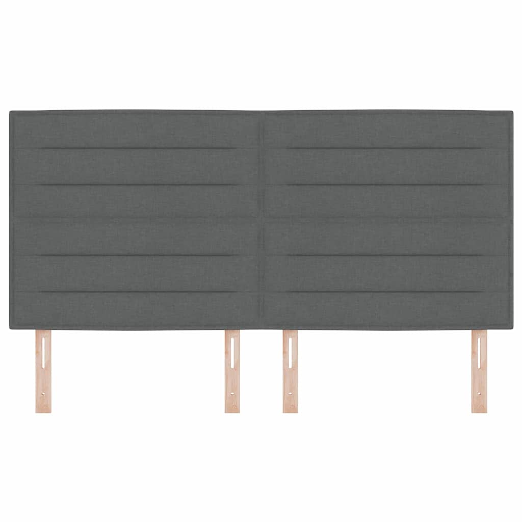 Tête de lit LED avec tête de lit Gris foncé 180 cm Polyester - XIOS