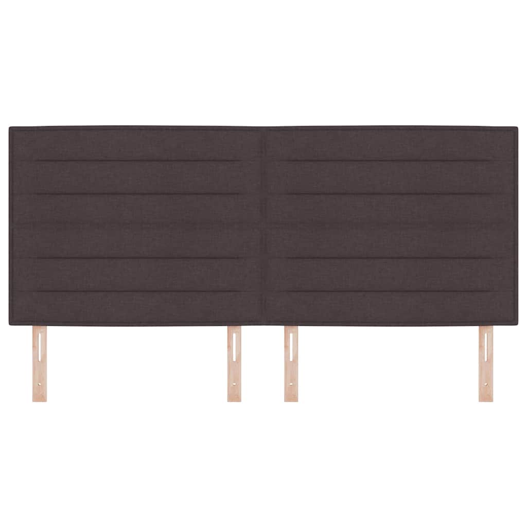 Tête de lit LED avec tête de lit Marron foncé 200 cm Polyester - XIOS