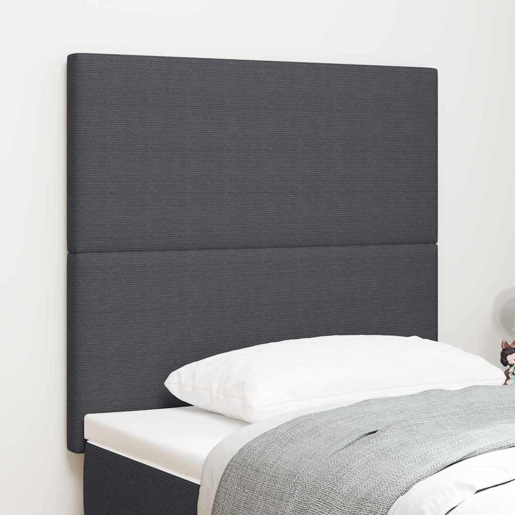 Tête de lit LED avec tête de lit Gris foncé 90 cm Polyester - XIOS