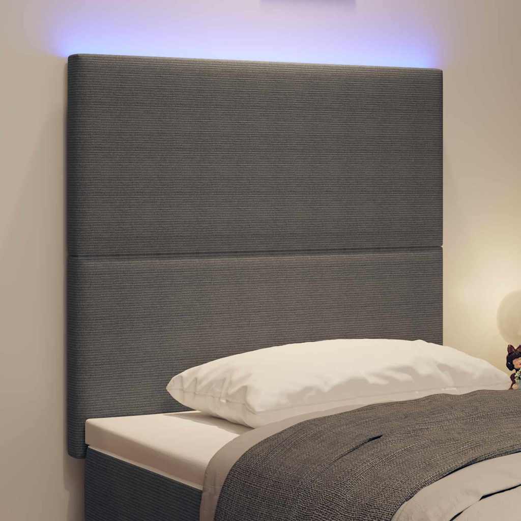 Tête de lit LED avec tête de lit Gris clair 100 cm Polyester - XIOS