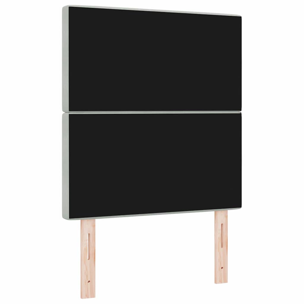 Tête de Lit LED Argyle Gris clair 80 cm Velours - XIOS