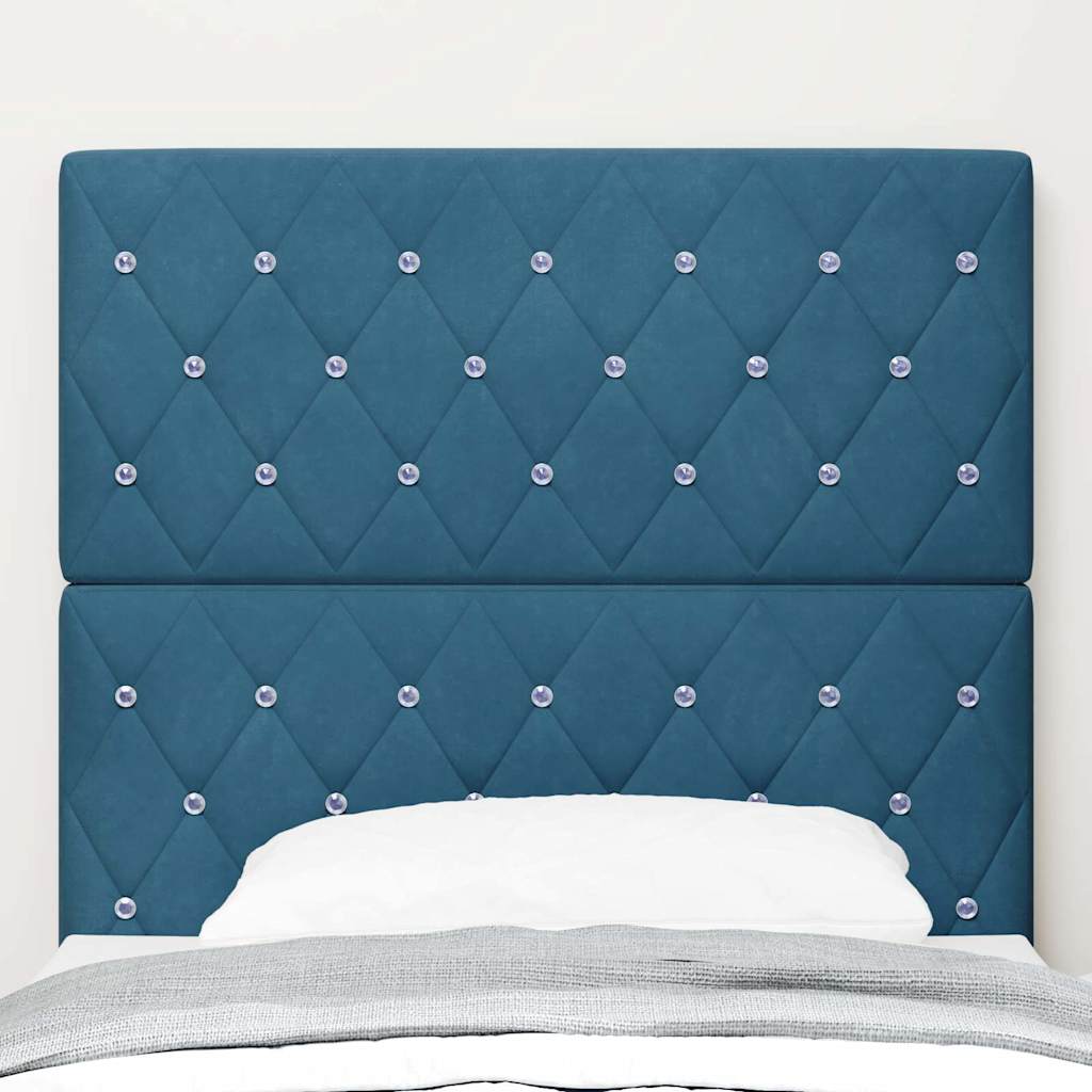Tête de lit LED avec tête de lit Bleu foncé 90 cm Polyester - XIOS