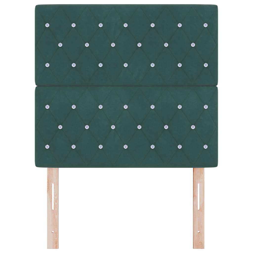 Tête de Lit LED Argyle Vert foncé 100 cm Velours - XIOS