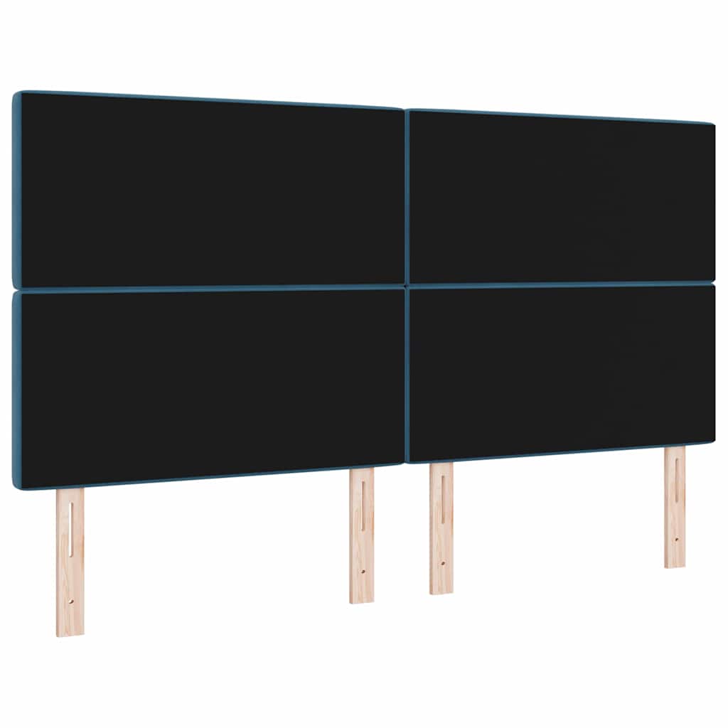 Tête de lit LED avec tête de lit Bleu foncé 180 cm Polyester - XIOS