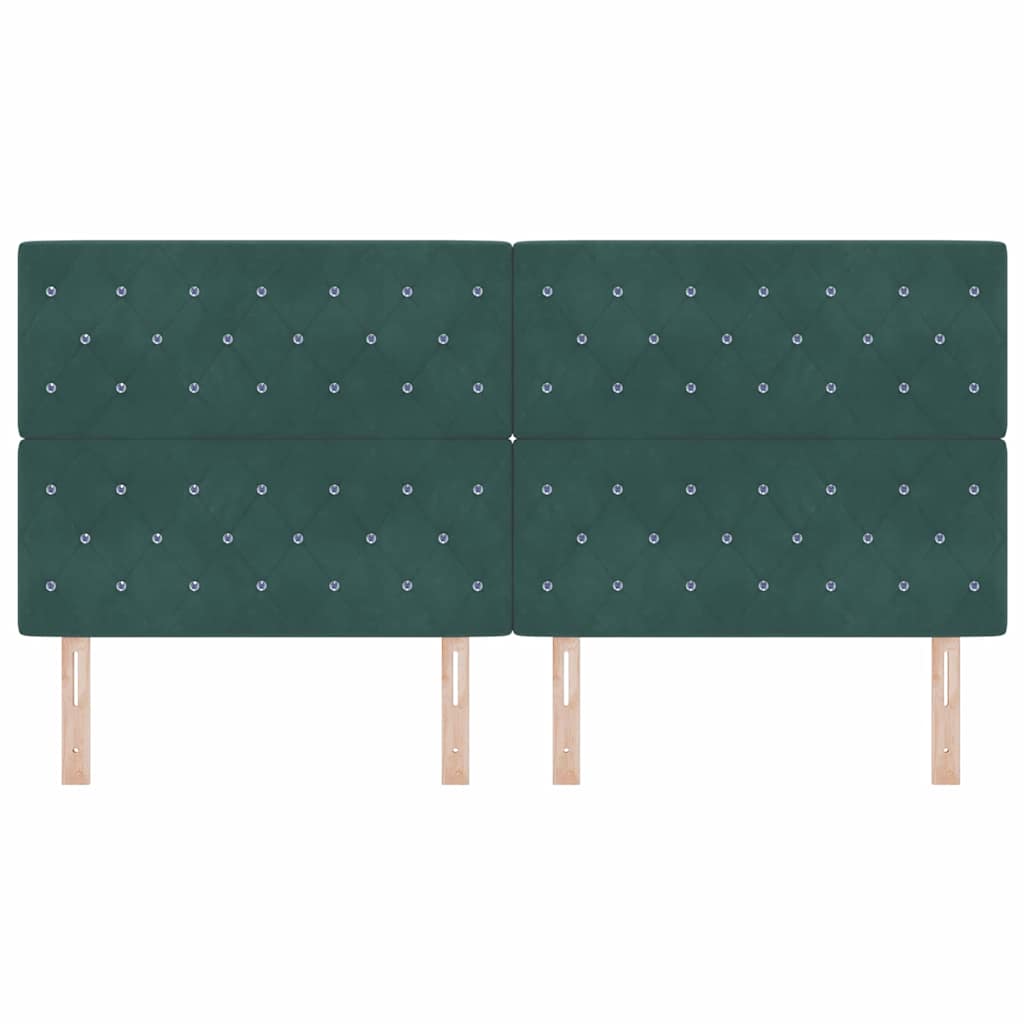 Tête de lit LED avec tête de lit Vert foncé 200 cm Polyester - XIOS
