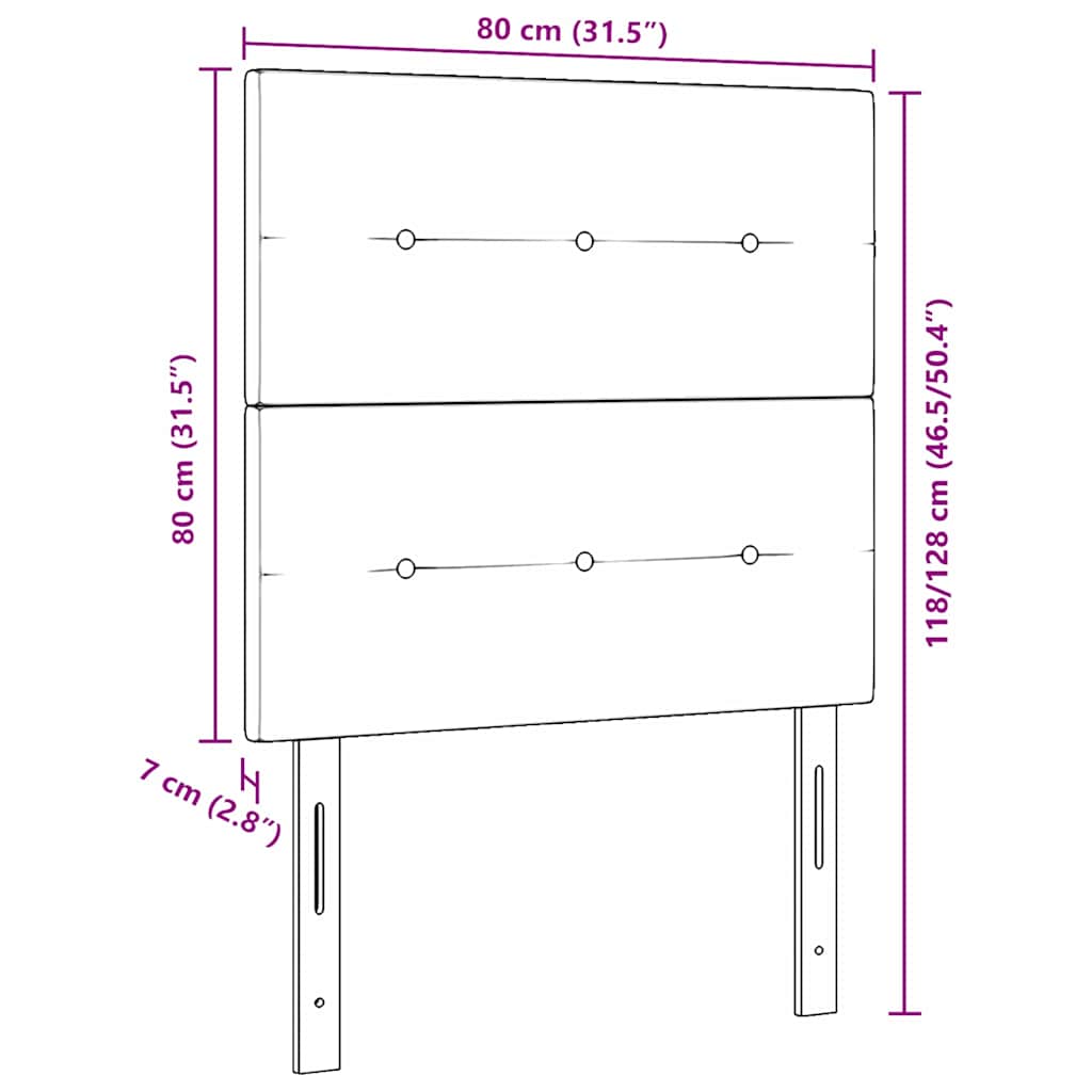 Tête de lit LED avec des lumières à LED Taupe 80 cm Polyester - XIOS