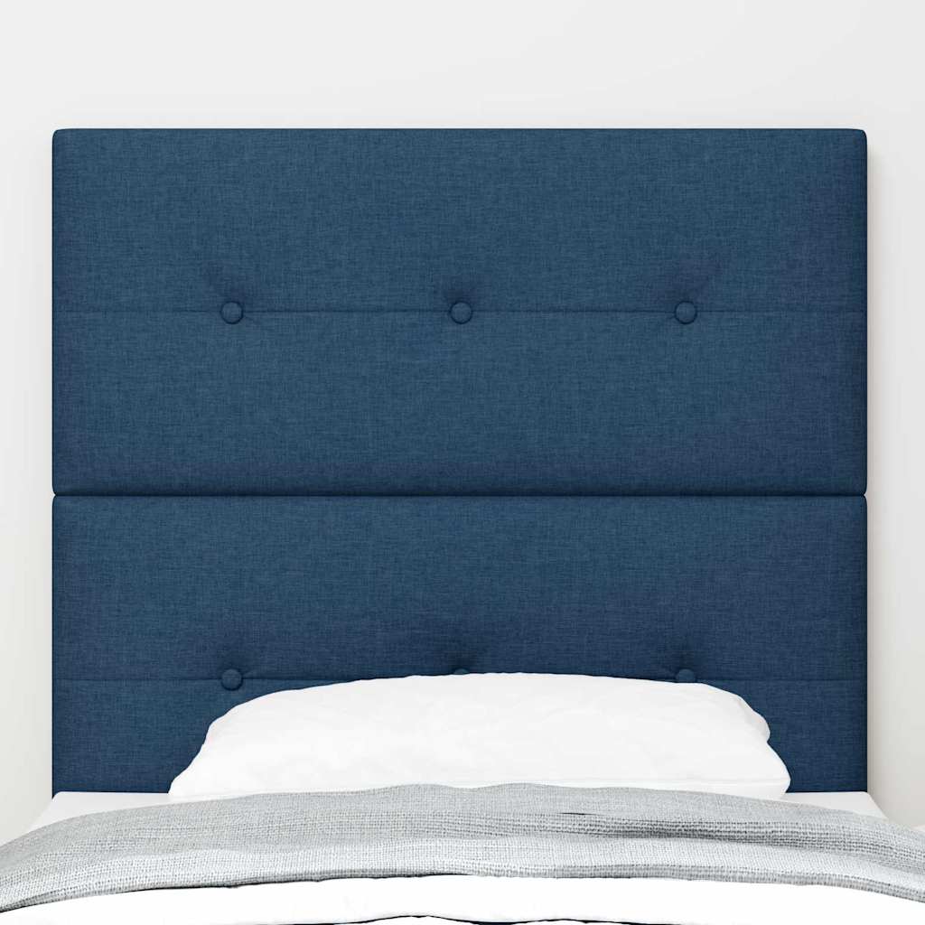 Tête de lit LED avec des lumières à LED Bleu 80 cm Polyester
