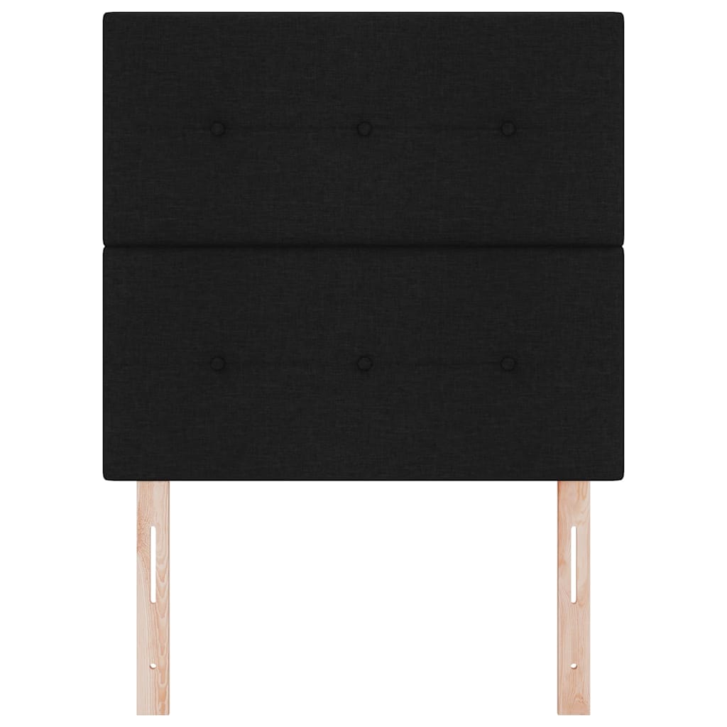 Tête de lit LED avec des lumières à LED Noir 90 cm Polyester