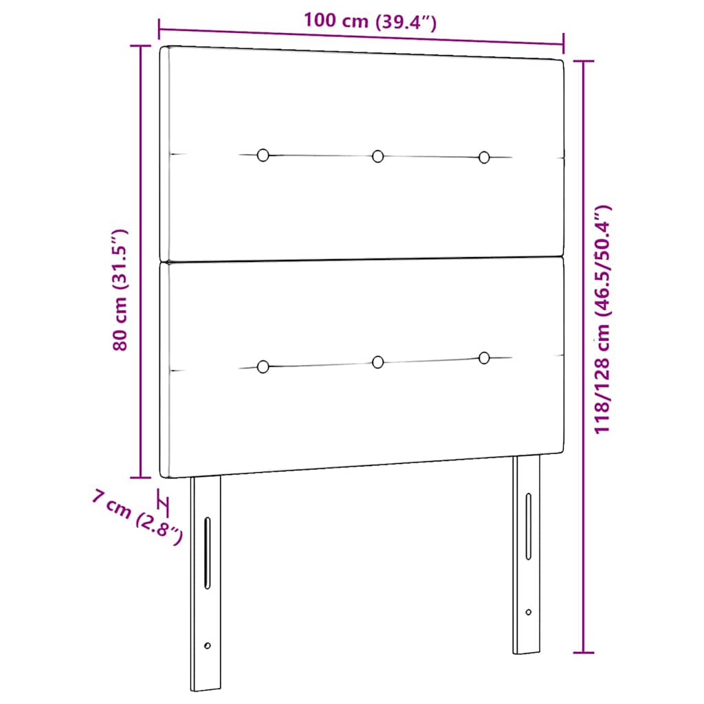 Tête de lit LED avec des lumières à LED Gris 100 cm Polyester - XIOS