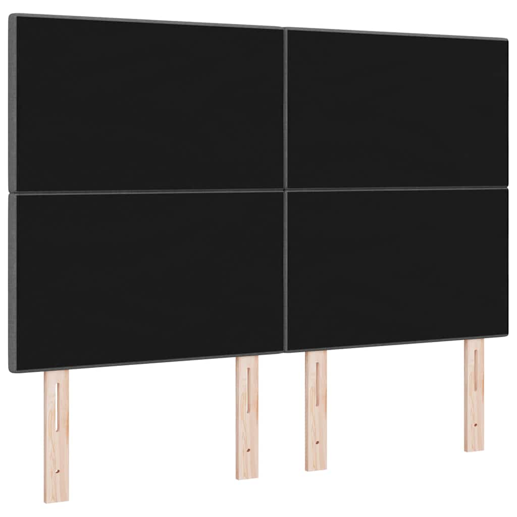 Tête de lit LED avec tête de lit Gris foncé 144 cm Polyester - XIOS