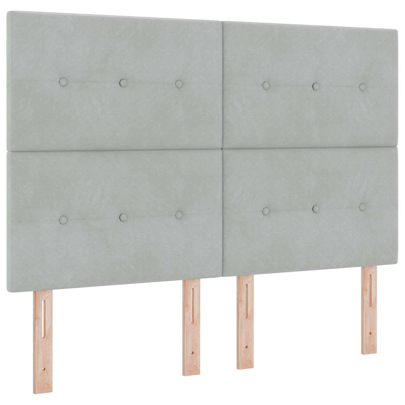 Tête de lit LED avec tête de lit Gris clair 144 cm Polyester - XIOS